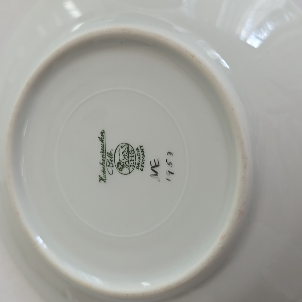 Vintage Set Of 2 Demitasse Cup Saucer Bavaria Hutschenreuther China "Blue Rock" - Picture 5 of 11